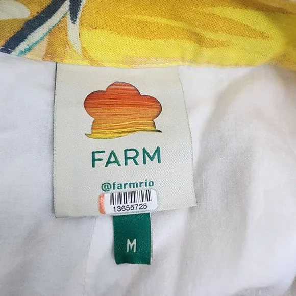 FARM Rio Azalea Forest Midi Wrap Skirt Women's Size M Beaded Tassel Tropical - Picture 9 of 11